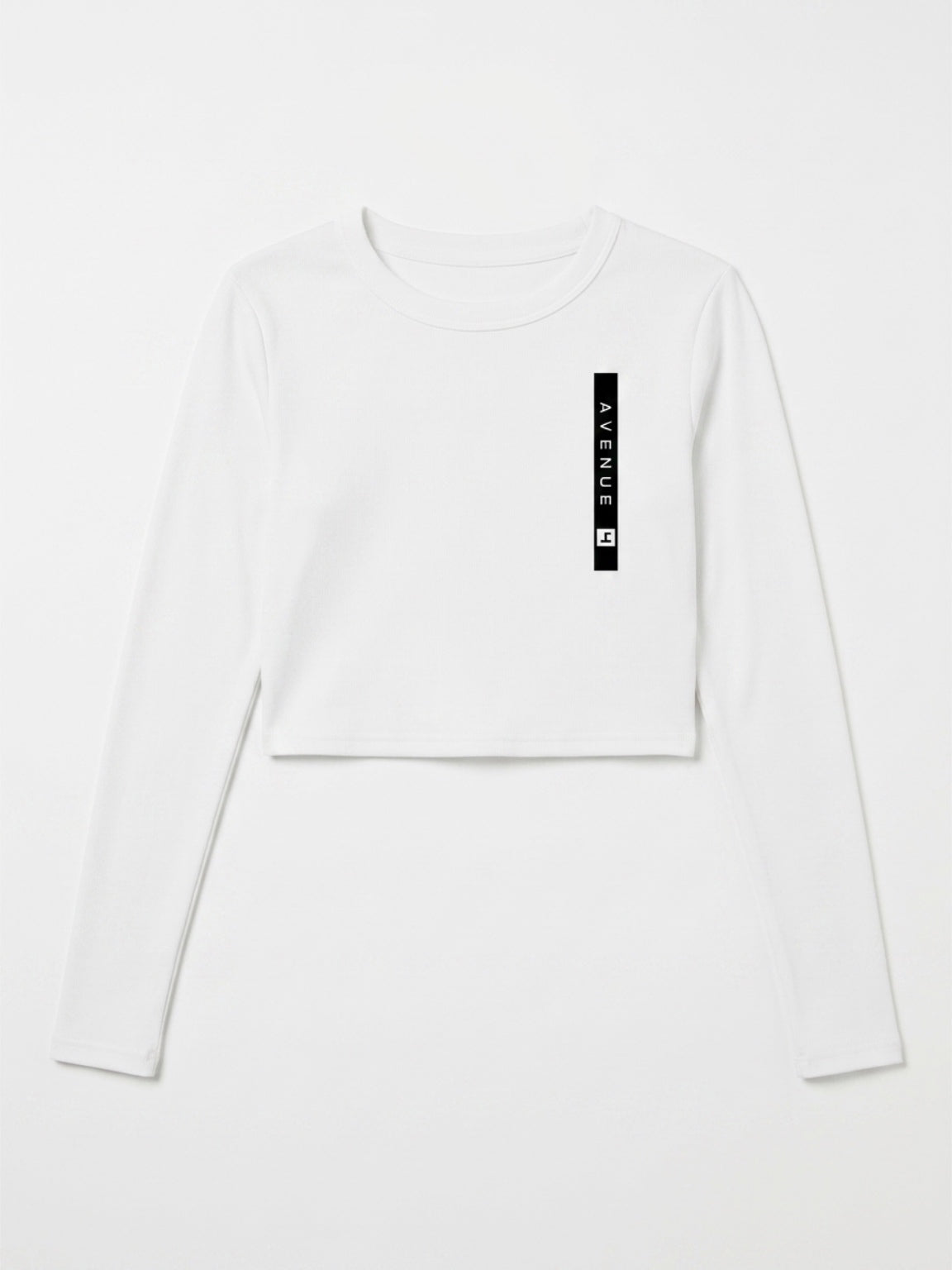 Cropped lightweight long sleeve T shirt